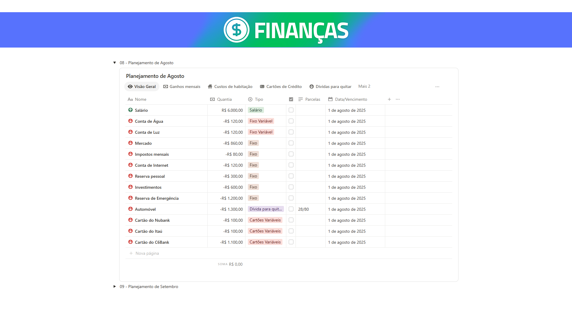 Planejamento Financeiro
